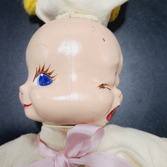 Antique 1940s Horsman 3 Face Composition Trudy Doll - Picture 6 of 11